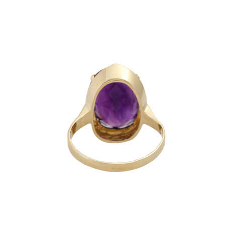 Ring with fine amethyst, - photo 4