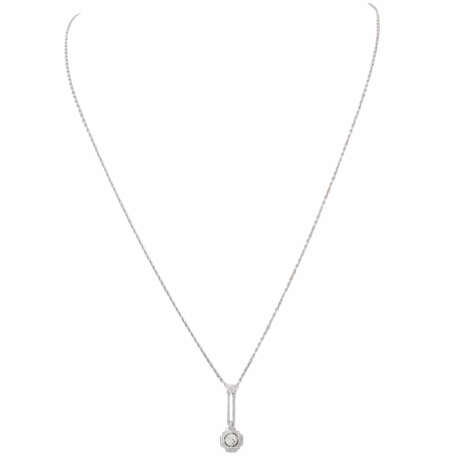 Necklace with old cut diamond ca. 0,18 ct, - фото 1