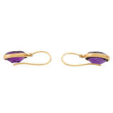 Earrings with oval faceted amethysts, - photo 4