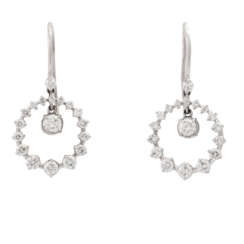 WEMPE earrings with diamonds of total approx. 0.92 ct,