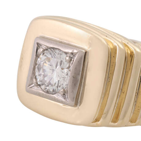 Men's ring with diamond, approx. 0.45 ct, approx. WHITE (H)/VS, - фото 5
