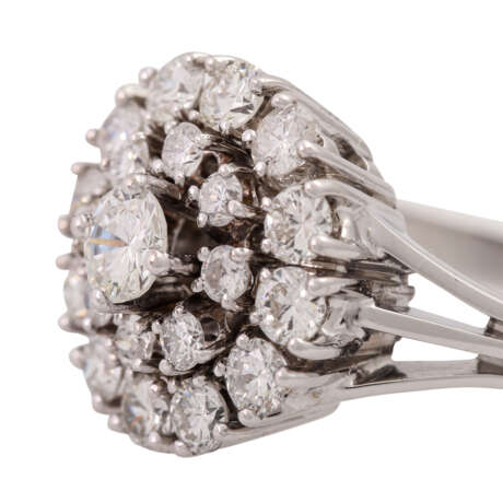 Ring set with numerous brilliant-cut diamonds, 1.4 ct, approx. WHITE (H)/SI-P1, - photo 5