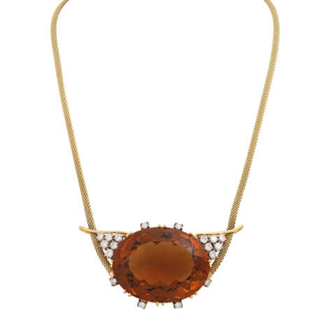 Necklace with large citrine - фото 1