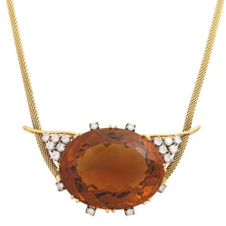 Necklace with large citrine - фото 2