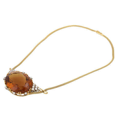 Necklace with large citrine - фото 3
