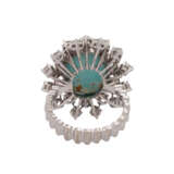 Ring with fine turquoise and diamonds - photo 4
