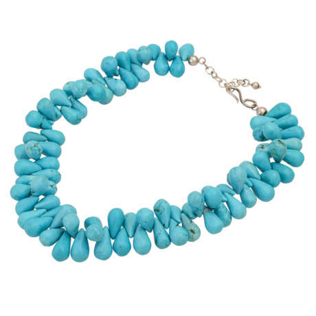 Chain from turquoise drops - photo 3