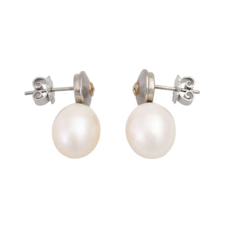 Earrings with pearls and diamonds - Foto 2