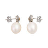 Earrings with pearls and diamonds - photo 2