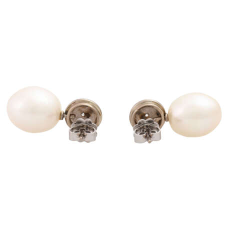 Earrings with pearls and diamonds - Foto 4