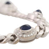 Bracelet with 5 sapphire cabochons and diamonds - photo 5