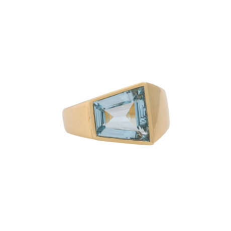 Ring with blue topaz in free form, - Foto 2