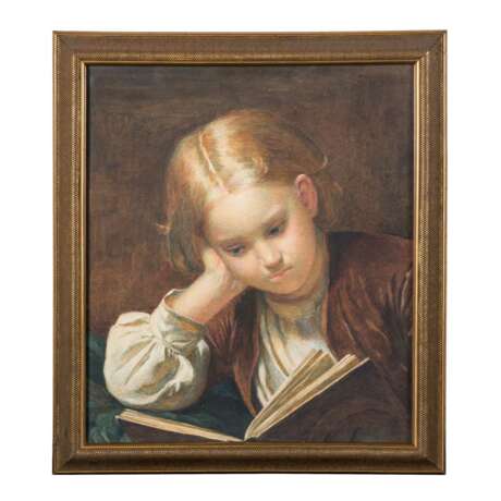 SCHOOL OF THE 19th CENTURY "Reading child". - Foto 2