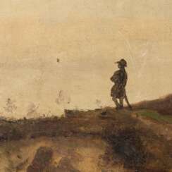 PAINTER OF THE XIX CENTURY "Wanderer in a dune landscape".