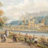 KAPLAN, HUBERT (1940) " View of the city and fortress of Salzburg". - Foto 4