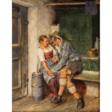KAUFFMANN, HERMANN (1873-1953) "Am Kachelofen sitzendes Paar" - Auktionspreise
