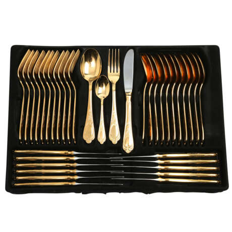 SBS Solingen, 70-piece dining cutlery 'Vienna', hard gold plated, 20th c. - Foto 3