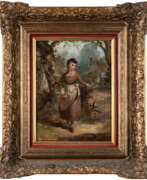 Thomas F. Burn (19th Century). Junge Frau auf dem Waldweg