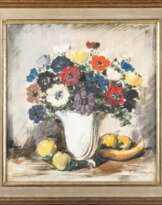 Blumenstilleben mit Früchten
