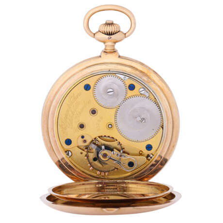 A. LANGE & SÖHNE large, heavy goldsavonette pocket watch. - Foto 5