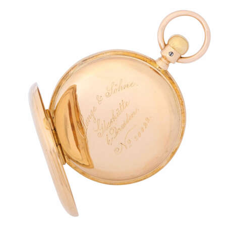 A. Lange & Söhne Dresden rare Savonette pocket watch in 1A quality with pedigree extract. From 1875. - фото 9