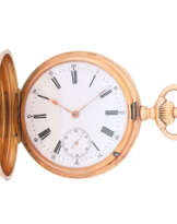 J. J. BADOLLET Genéve heavy goldsavonette pocket watch for Rosenmund-Billeter Zürich.