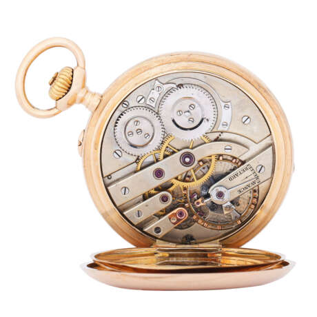 Hy. Moser & Cie. heavy goldsavonette pocket watch. - photo 5