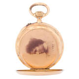 IWC Schaffhausen open pocket watch with lady portrait on dust cover. - фото 3