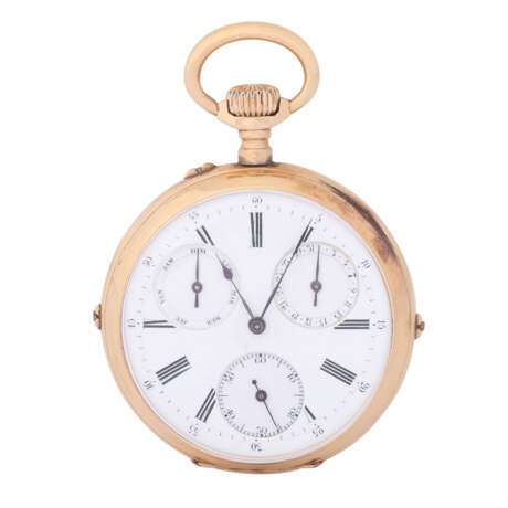 Antique open pocket watch with calendar. High quality movement. - фото 1