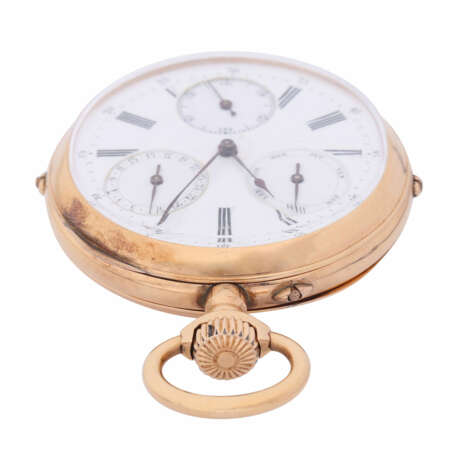 Antique open pocket watch with calendar. High quality movement. - photo 9