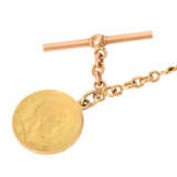 High quality pocket watch chain with gold coin "20 Mark Preussen". - photo 2