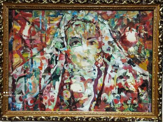 Анорхон Оргалит Масло на оргалите Абстрактный портрет жанровая живопись и портрет Узбекистан 2020 г. - фото 1