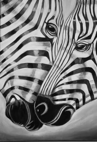 Black and White Acrylique sur toile Art contemporain Animaliste Royaume-Uni 2022 - photo 1