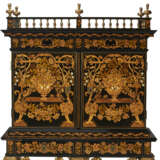A LOUIS XIV BONE-INLAID EBONIZED PEARWOOD, GILTWOOD, FRUITWOOD AND MARQUETRY CABINET-ON-STAND - photo 3