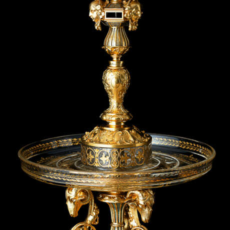 A PAIR OF ROYAL ORMOLU, SILVER, GLASS AND HARDSTONE-MOUNTED DESSERT STANDS - фото 7