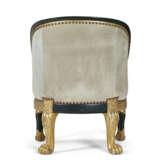 A PAIR OF REGENCY BRONZED AND PARCEL-GILT LIBRARY ARMCHAIRS - photo 8