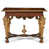 A LOUIS XIV BONE-INLAID GILTWOOD, EBONIZED PEARWOOD, FRUITWOOD AND MARQUETRY SIDE TABLE - фото 3