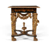 A LOUIS XIV BONE-INLAID GILTWOOD, EBONIZED PEARWOOD, FRUITWOOD AND MARQUETRY SIDE TABLE - Foto 4