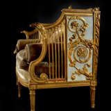 A LOUIS XVI PARCEL-GILT AND GRAY-PAINTED CANAPE - Foto 3