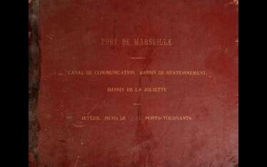 Grand recueil de plan sur la construction du bassin de la Joliette(nouveau port de commerce de Marseille) en 1847