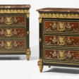 A PAIR OF FRENCH ORMOLU-MOUNTED EBONIZED AND BOULLE BRASS AND PEWTER-INLAID AMARANTH MEUBLES-D&#39;APPUI - Auktionsarchiv