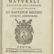 De motu naturali gravium solidorum et liquidorum - Archives des enchères