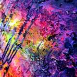 in some magical tropical night acrilic acrilic paint on canvas contemporary abstract abstract landscape Латвия 2022 г. - фото 5