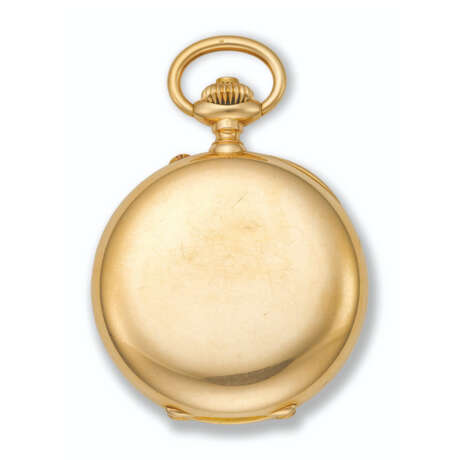 HENRY CAPT, YELLOW GOLD PERPETUAL CALENDAR AND MOON PHASES HUNTER-CASE POCKET WATCH - фото 2