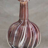 A ROMAN AUBERGINE AND WHITE COLOR BAND MOSAIC GLASS BOTTLE - фото 1