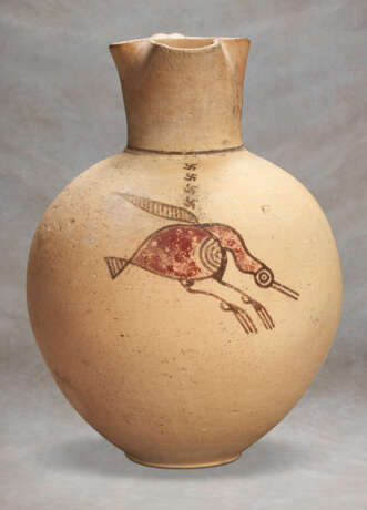A CYPRIOT BICHROME WARE POTTERY JUG - photo 1