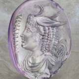 A GREEK AMETHYST RINGSTONE WITH A BUST OF A GODDESS - photo 1