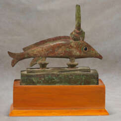 AN EGYPTIAN BRONZE OXYRHYNCHUS FISH