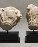 Sumerian civilisation. TWO FRAGMENTARY SUMERIAN LIMESTONE CUPS