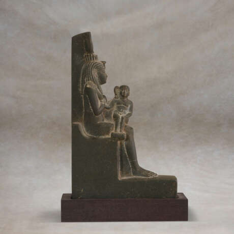 AN EGYPTIAN SCHIST ISIS AND HORUS - photo 3